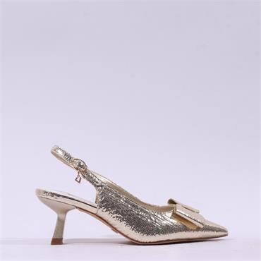 Una Healy Promiscuous Bow Slingback Heel - Gold